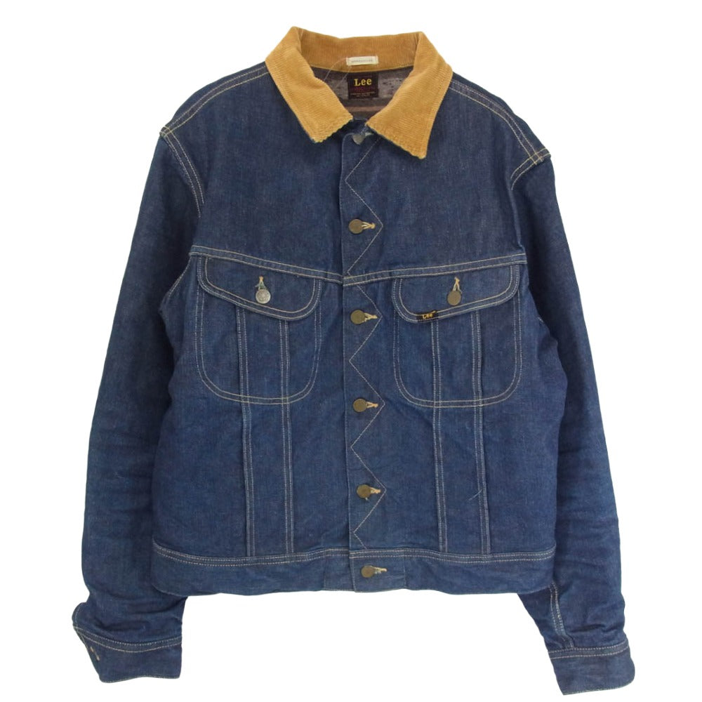 WAREHOUSE ウエアハウス 95747 × Lee リー 101-J ストームライダー コーデュロイ切替 デニム ジャケット 裏地ブランケット インディゴブルー系 42【中古】