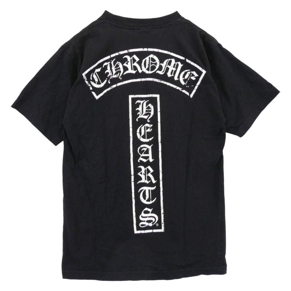 CHROME HEARTS クロムハーツ（原本無） T-BAR STAR LOGO Tバー スタープリント Tシャツ 半袖カットソー ブラック系 M【中古】