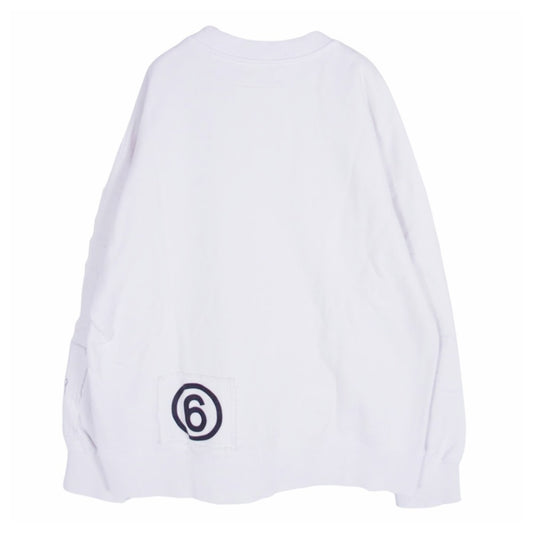 MAISON MARGIELA メゾンマルジェラ M60027-MM008 フロント ロゴ クルーネック スウェット トレーナー キッズ ホワイト系 16【中古】