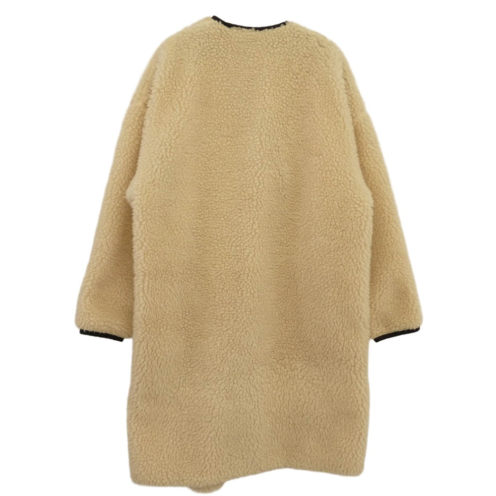 HYKE ハイク FAUX SHEARLING COAT ボア フリース ロング コート ホワイト系 ブラック系 1【中古】