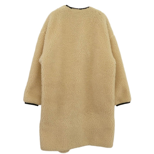 HYKE ハイク FAUX SHEARLING COAT ボア フリース ロング コート ホワイト系 ブラック系 1【中古】