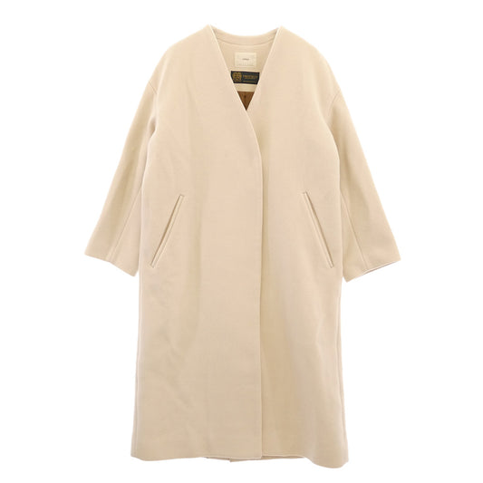 IENA イエナ MANTECO社製 ウール ノーカラー コート ベージュ系 34【中古】