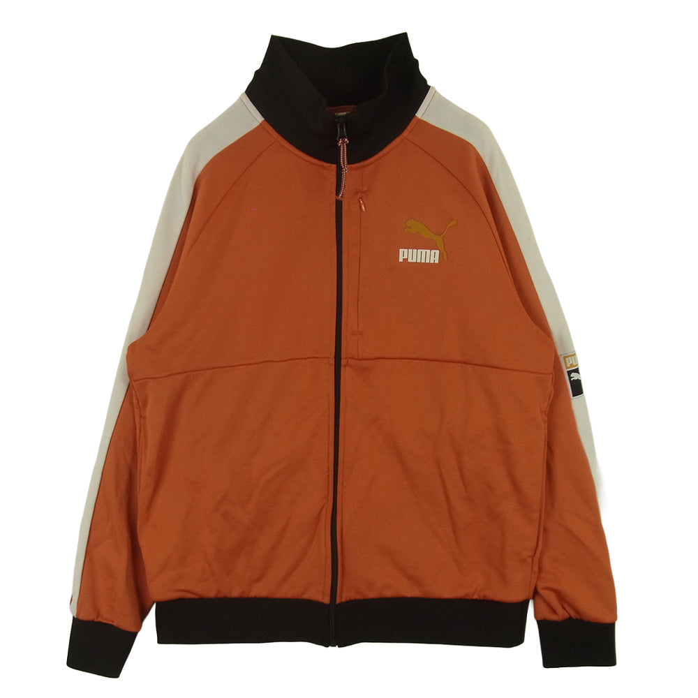 PUMA プーマ T7 フォワード ヒストリー トラック ジャケット ジャージ オレンジ系 ブラック系 ホワイト系 L【中古】