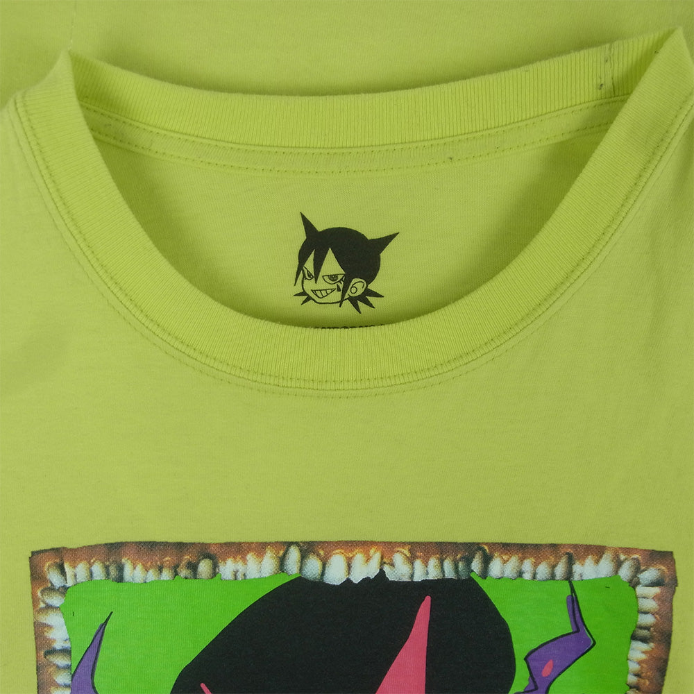 NEIGHBORHOOD ネイバーフッド 23SS 231PCJIN-ST01S NH X JUN INAGAWA TEE SS-1 ジュンイナガワ プリント 半袖 Tシャツ イエロー系 蛍光イエロー系 L【中古】