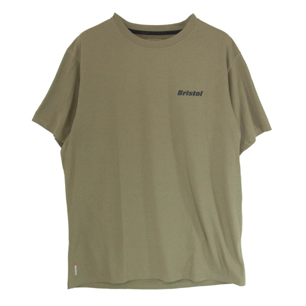 F.C.R.B. エフシーアールビー 23SS FCRB-230052 POLARTEC POWER DRY LOGO TEE ポーラテック ロゴプリント ドライ 半袖 Tシャツ カーキ系 XL【中古】