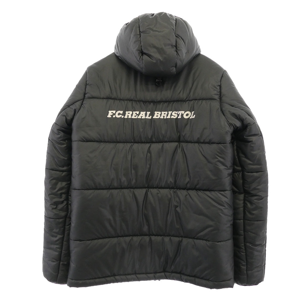 F.C.R.B. エフシーアールビー 335113 ロゴプリント 中綿 フーディー ジャケット ダークグレー系 M【中古】