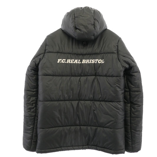 F.C.R.B. エフシーアールビー 335113 ロゴプリント 中綿 フーディー ジャケット ダークグレー系 M【中古】