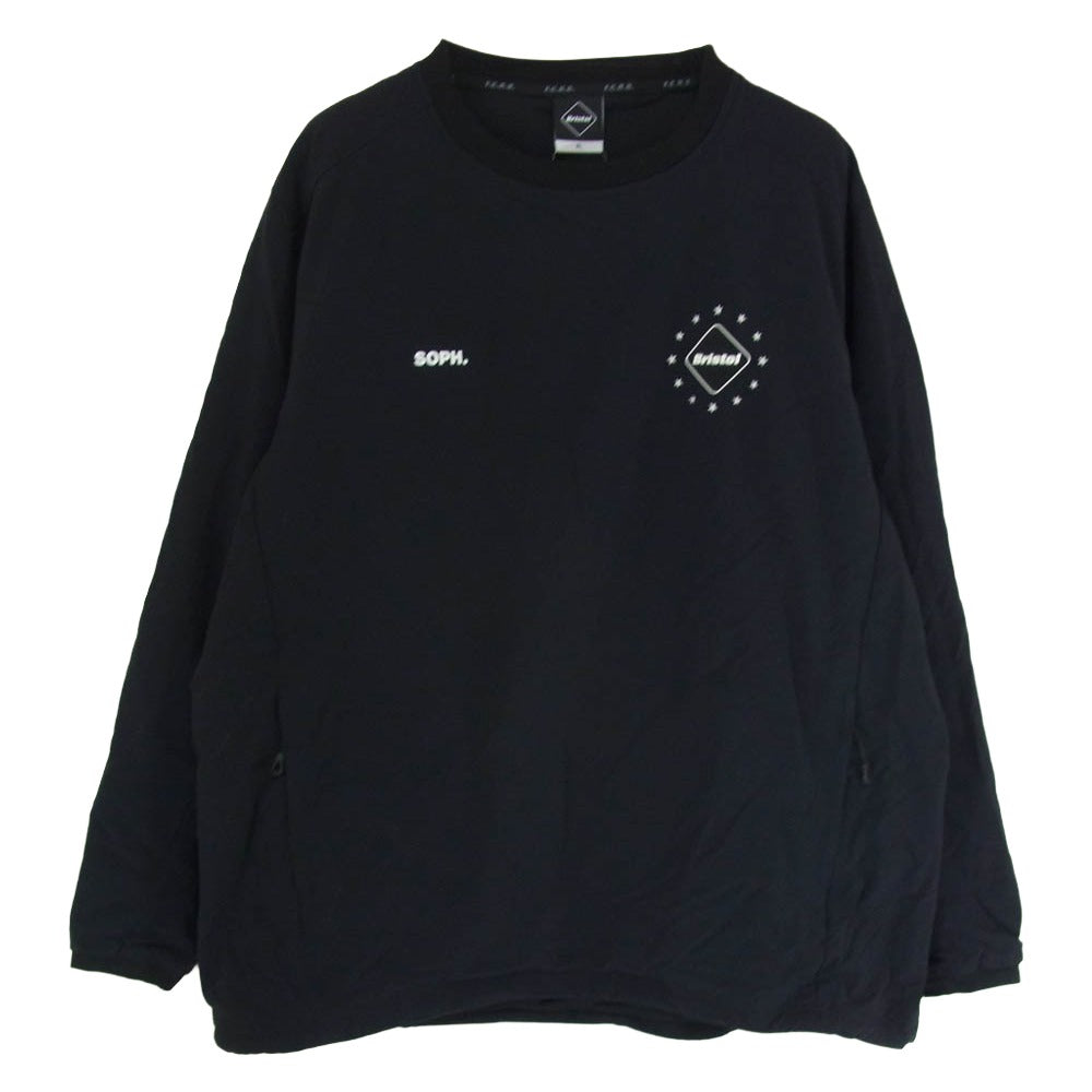 F.C.R.B. エフシーアールビー 22AW FCRB-222061 LYCRA TRACK CREWNECK TOP クルーネック 長袖 トレーナー ブラック系 XL【中古】