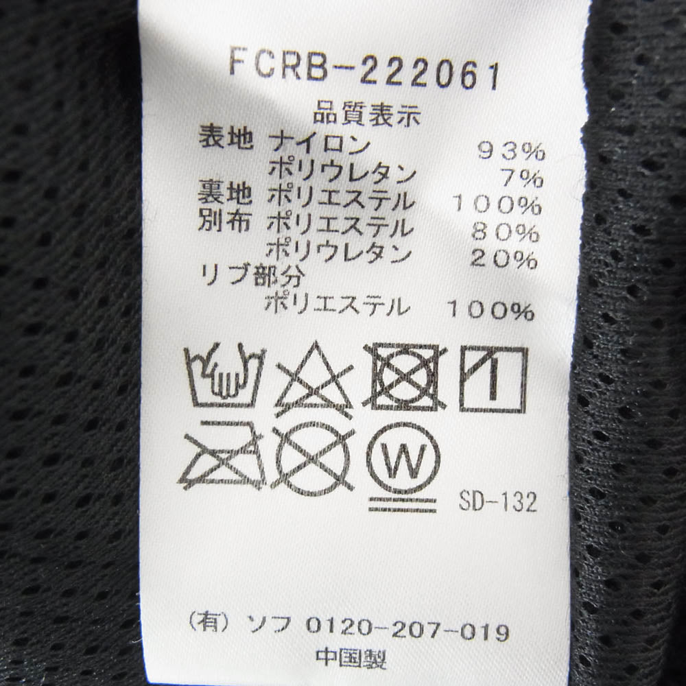 F.C.R.B. エフシーアールビー 22AW FCRB-222061 LYCRA TRACK CREWNECK TOP クルーネック 長袖 トレーナー ブラック系 XL【中古】