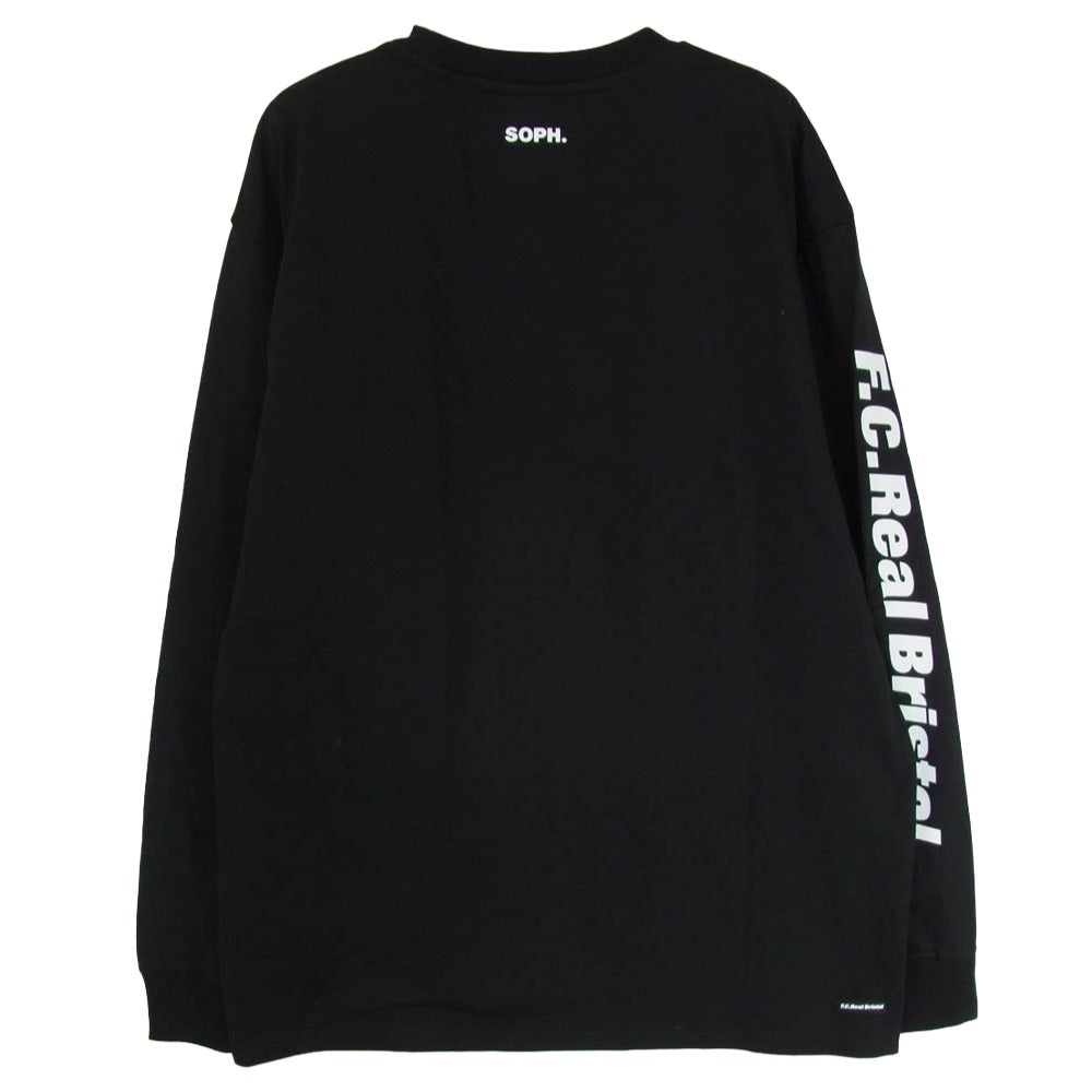 F.C.R.B. エフシーアールビー 23SS FCRB-230073 Authentic Team Long Sleeve Pocket Tee 袖プリント 長袖 Tシャツ カットソー ブラック系 XL【中古】