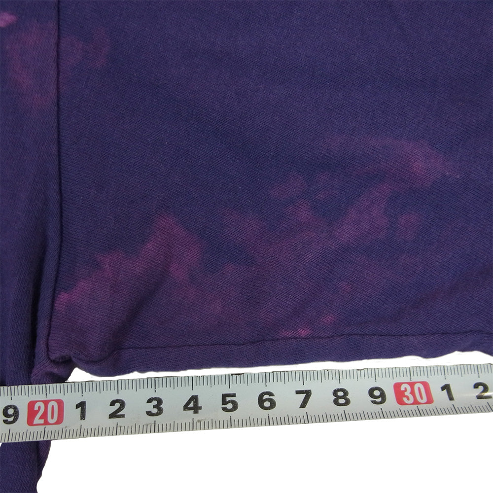 STUSSY ステューシー 90s USA製 ブレイキング シングルステッチ 半袖 Tシャツ コットン パープル系 XXL【中古】