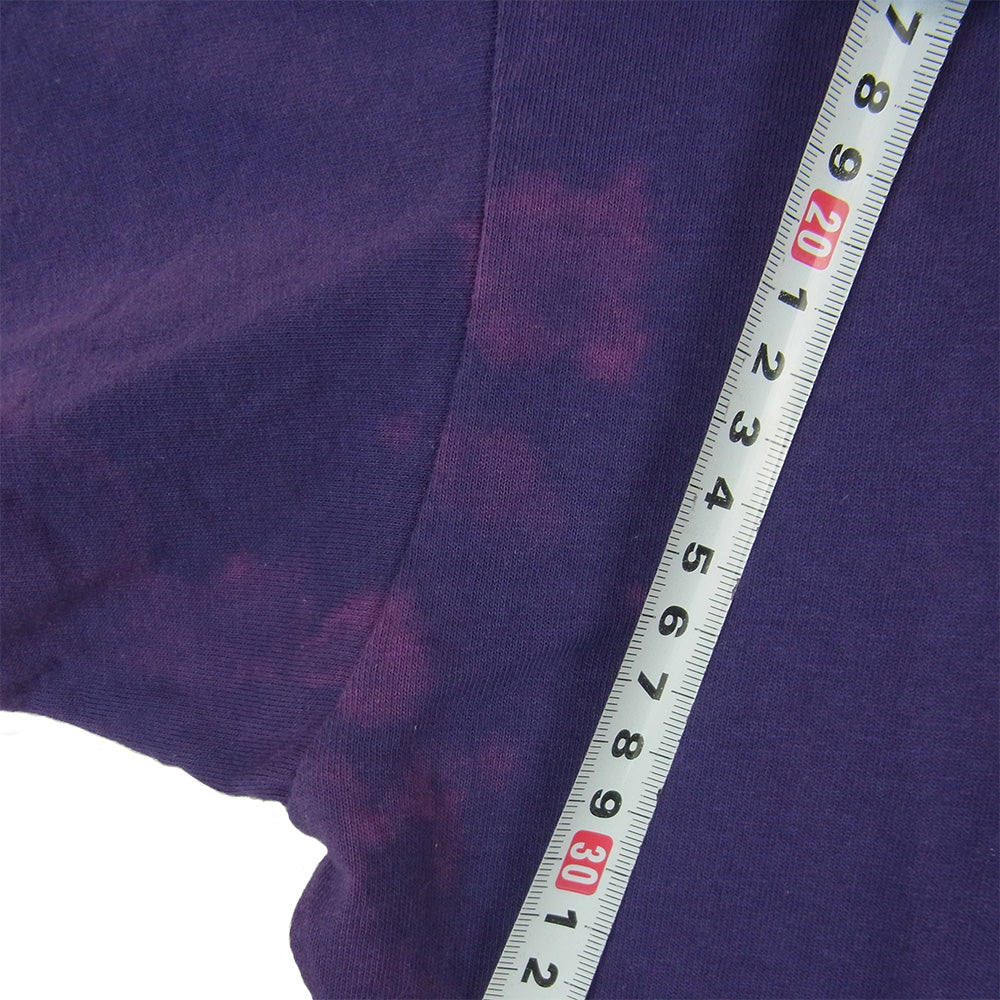 STUSSY ステューシー 90s USA製 ブレイキング シングルステッチ 半袖 Tシャツ コットン パープル系 XXL【中古】