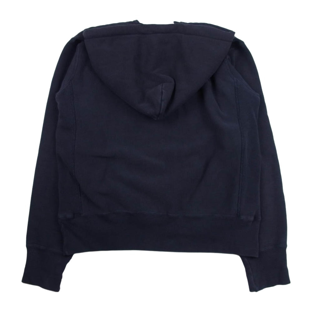 Champion チャンピオン REVERSE WEAVE 90周年記念 リバースウィーブ 後付け パーカー フーディー ネイビー系 M【中古】