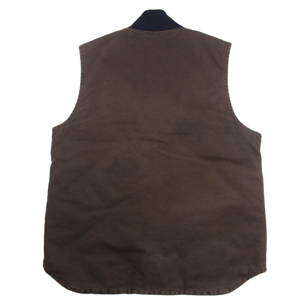 Carhartt カーハート 00s ダック キルティング ベスト ブラウン系 M【中古】