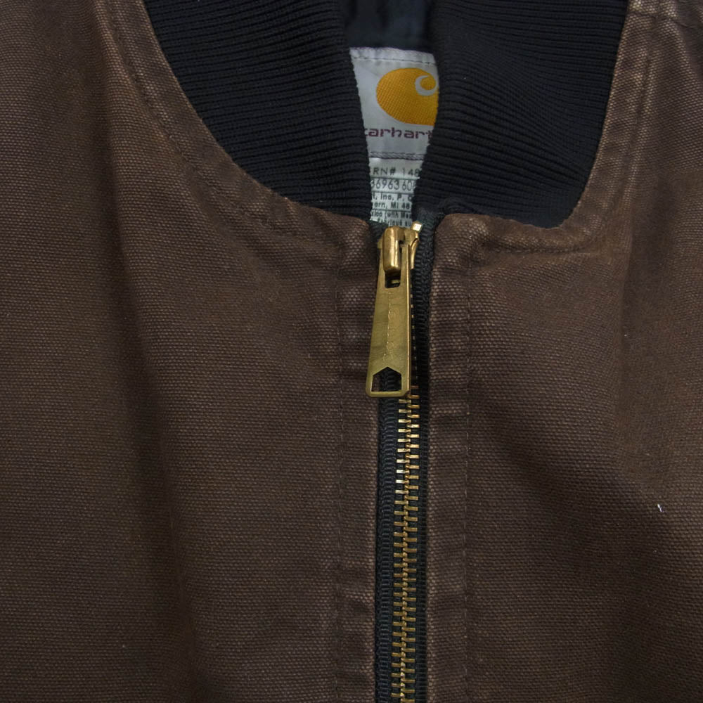 Carhartt カーハート 00s ダック キルティング ベスト ブラウン系 M【中古】