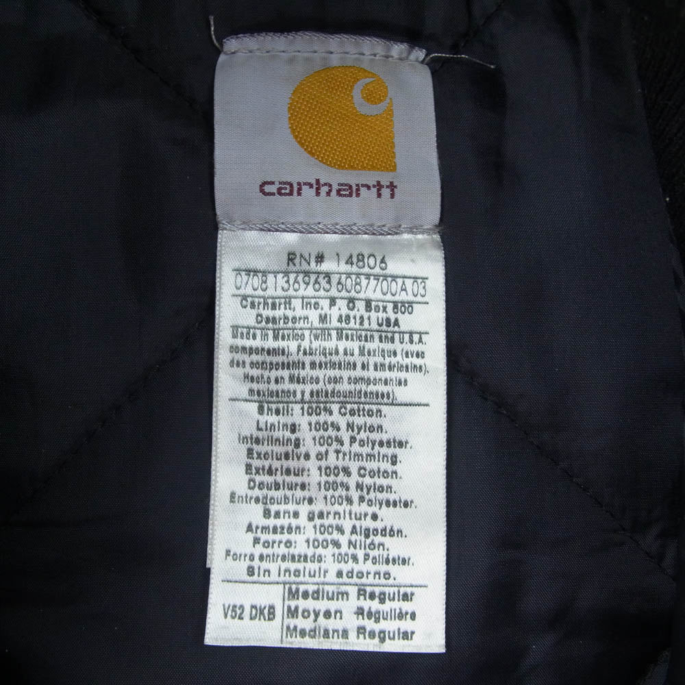 Carhartt カーハート 00s ダック キルティング ベスト ブラウン系 M【中古】