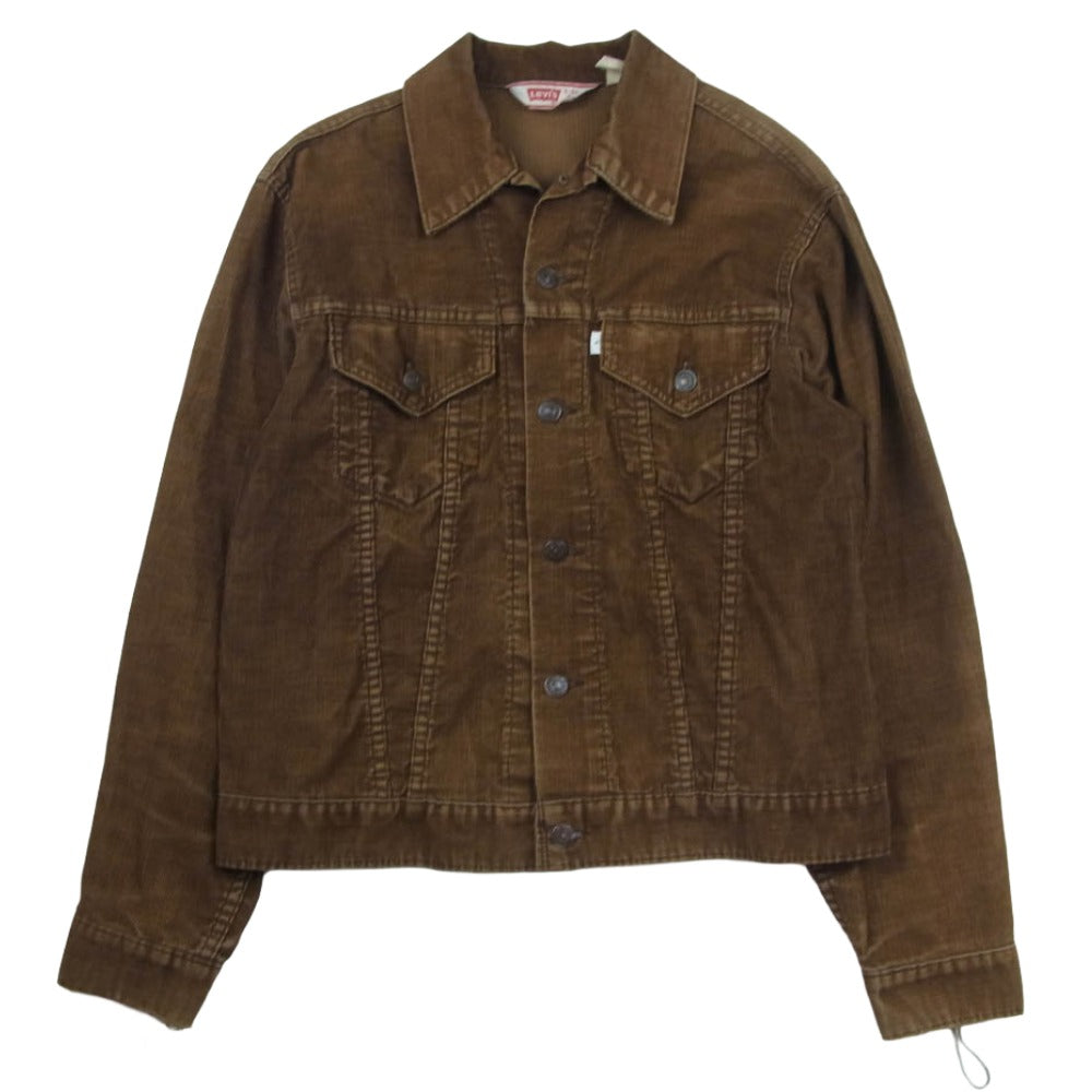 Levi's リーバイス 70s 三角タグ コーデュロイ トラッカー ジャケット サークルR ブラウン系 40【中古】