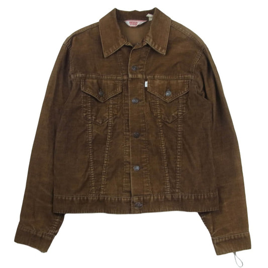 Levi's リーバイス 70s 三角タグ コーデュロイ トラッカー ジャケット サークルR ブラウン系 40【中古】
