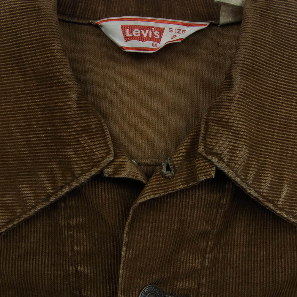 Levi's リーバイス 70s 三角タグ コーデュロイ トラッカー ジャケット サークルR ブラウン系 40【中古】