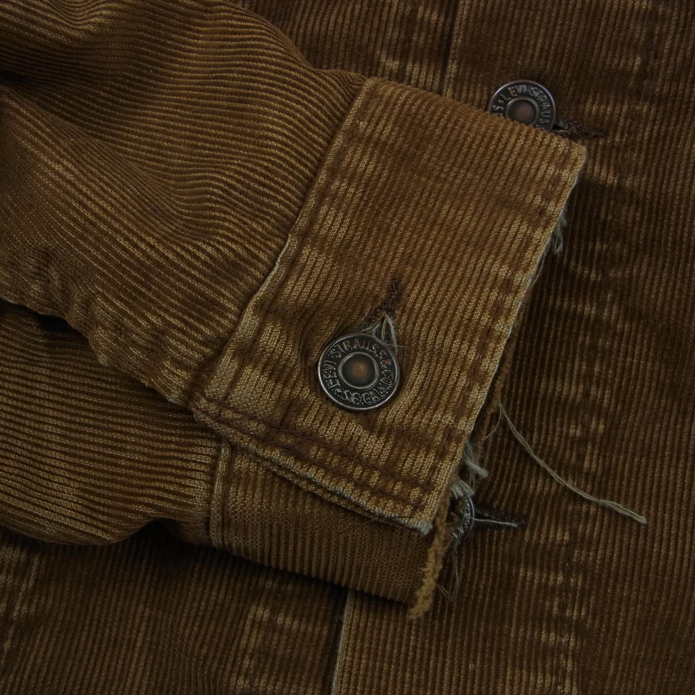 Levi's リーバイス 70s 三角タグ コーデュロイ トラッカー ジャケット サークルR ブラウン系 40【中古】