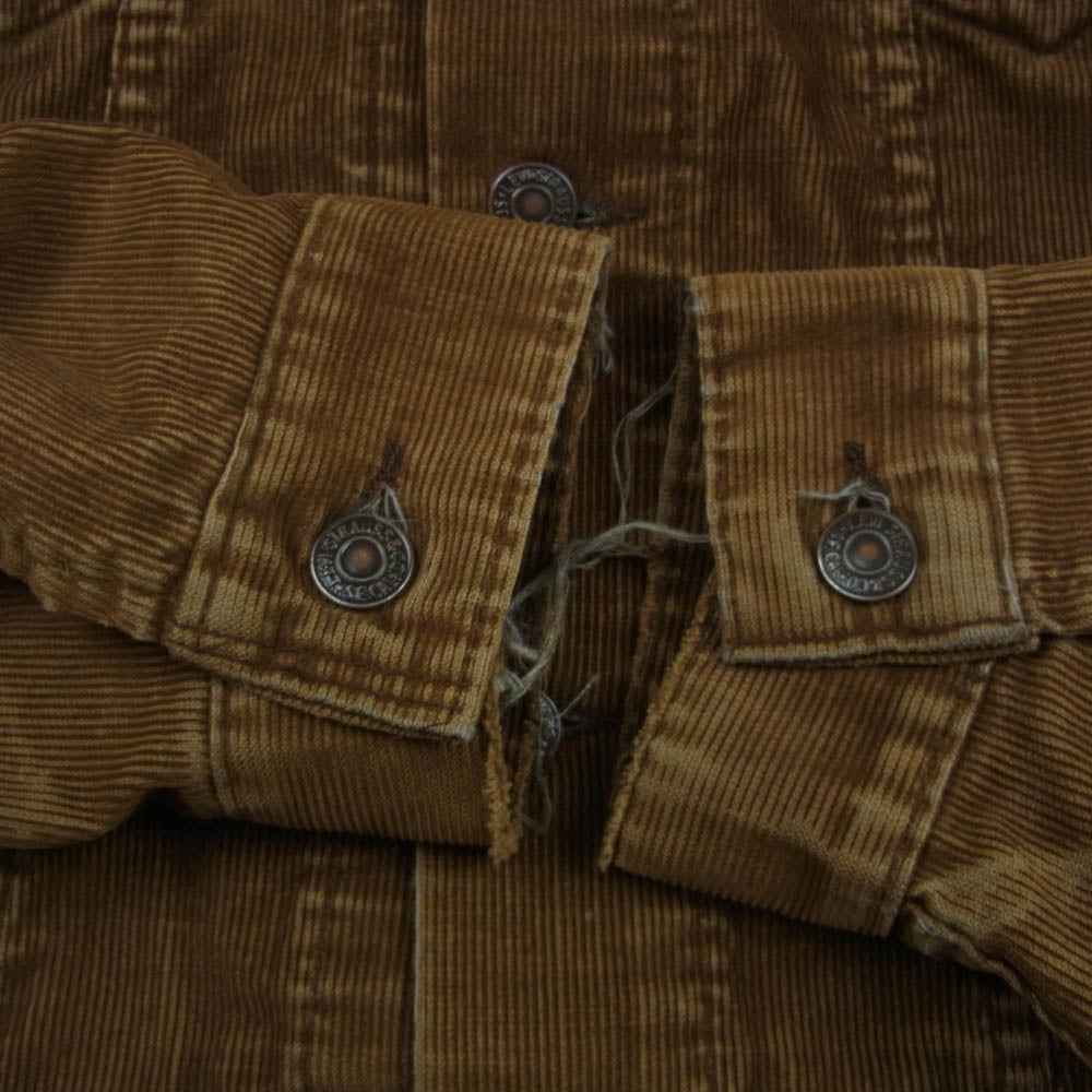 Levi's リーバイス 70s 三角タグ コーデュロイ トラッカー ジャケット サークルR ブラウン系 40【中古】