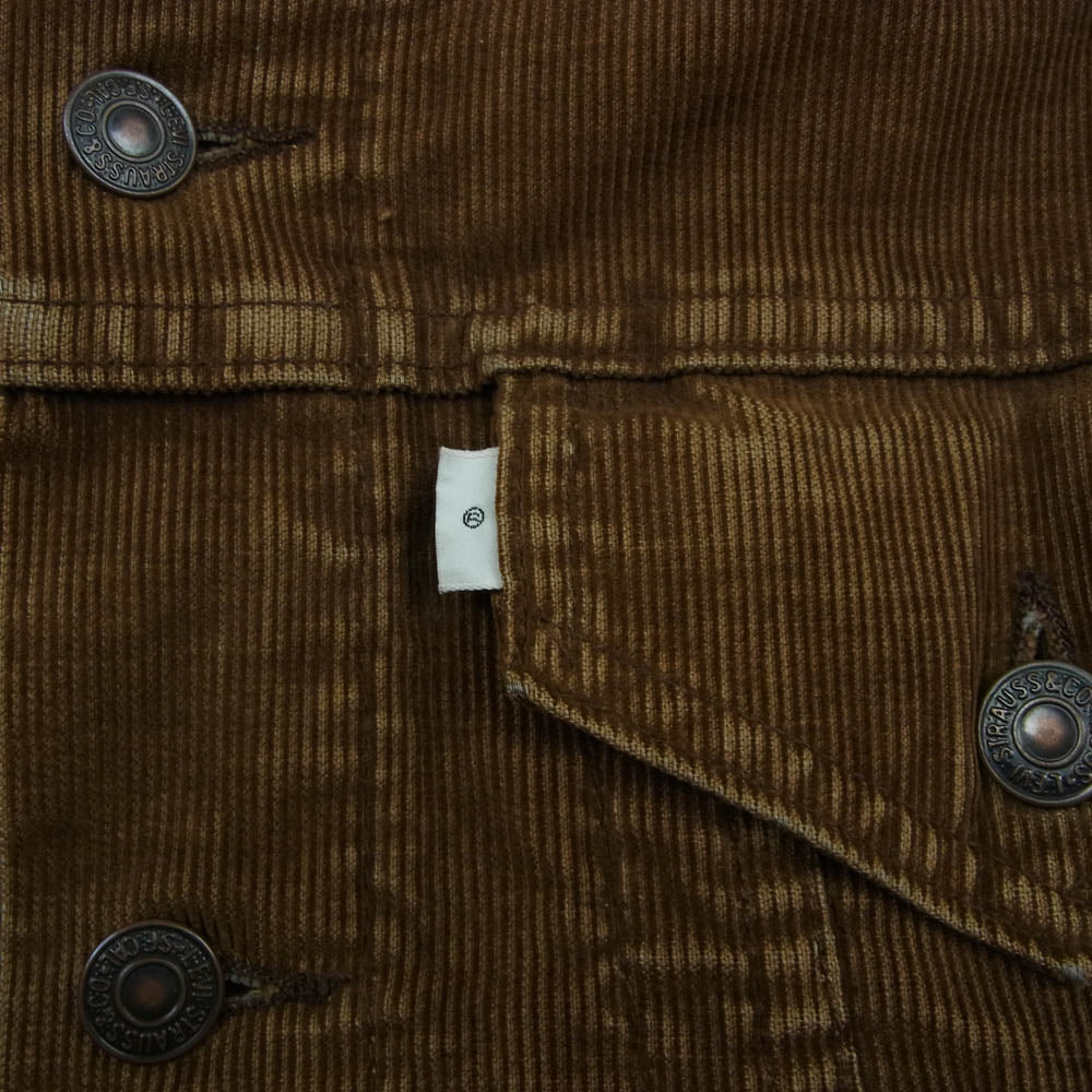 Levi's リーバイス 70s 三角タグ コーデュロイ トラッカー ジャケット サークルR ブラウン系 40【中古】