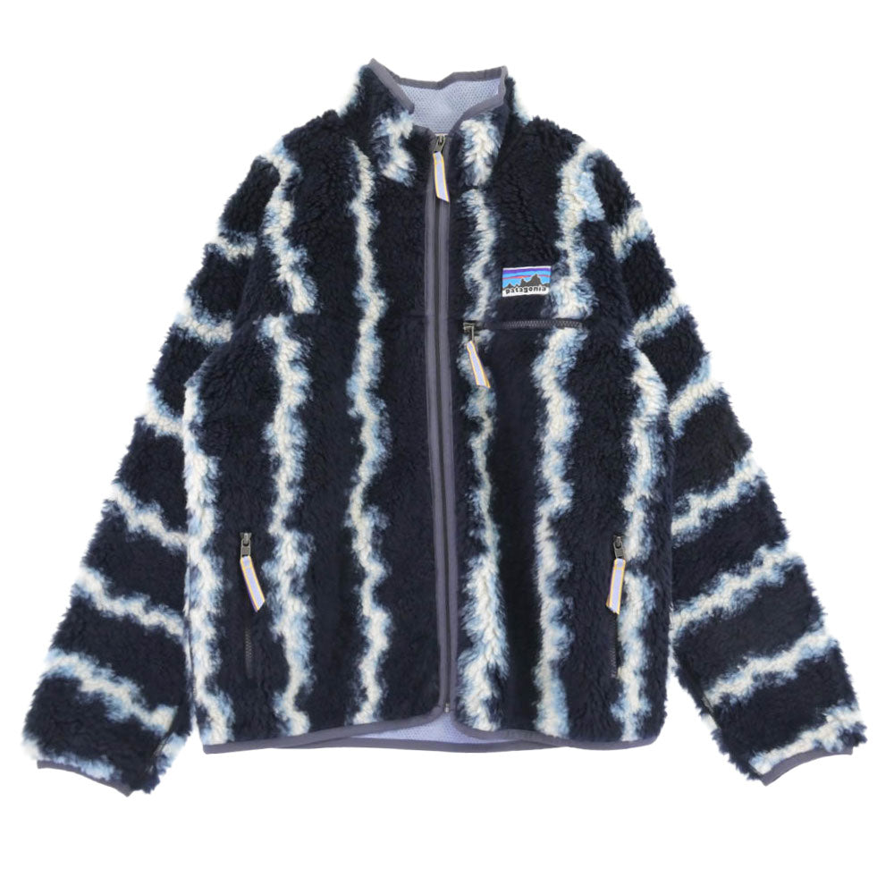 patagonia パタゴニア 23AW 20535 23年製 Natural Blend Retro Cardigan ナチュラル ブレンド レトロ カーディガン フリース ジャケット ダークネイビー系 ブルー系 ホワイト系 M【新古品】【未使用】【中古】