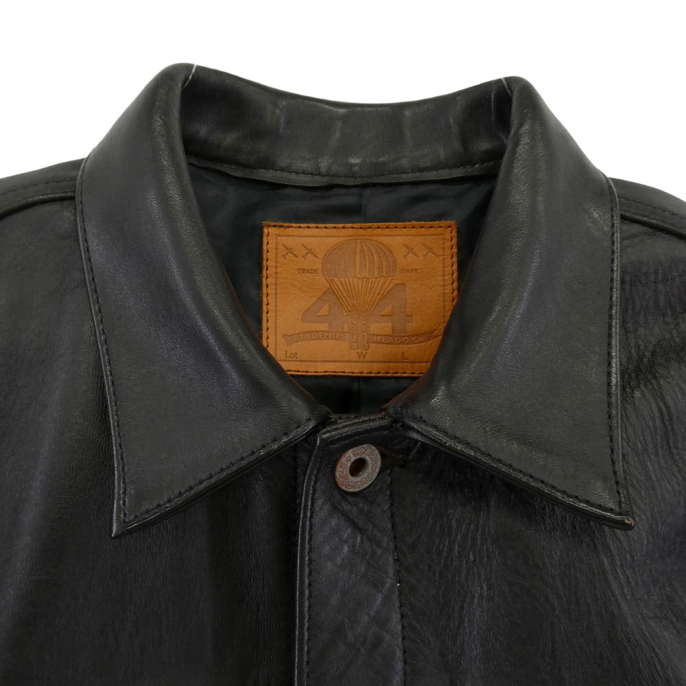JELADO ジェラード 44 Leather Jacket Horse hide 茶芯 ホースハイド レザー ジャケット ブラック系 XL【中古】