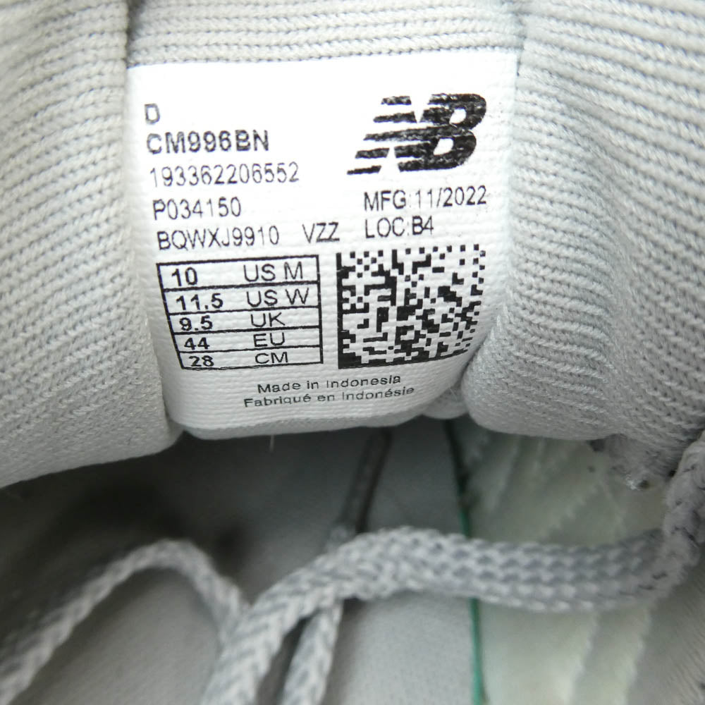 NEW BALANCE ニューバランス CM996BN 996 Navy ネイビー ローカット スニーカー シューズ ネイビー系 グレー系 28.0cm【中古】