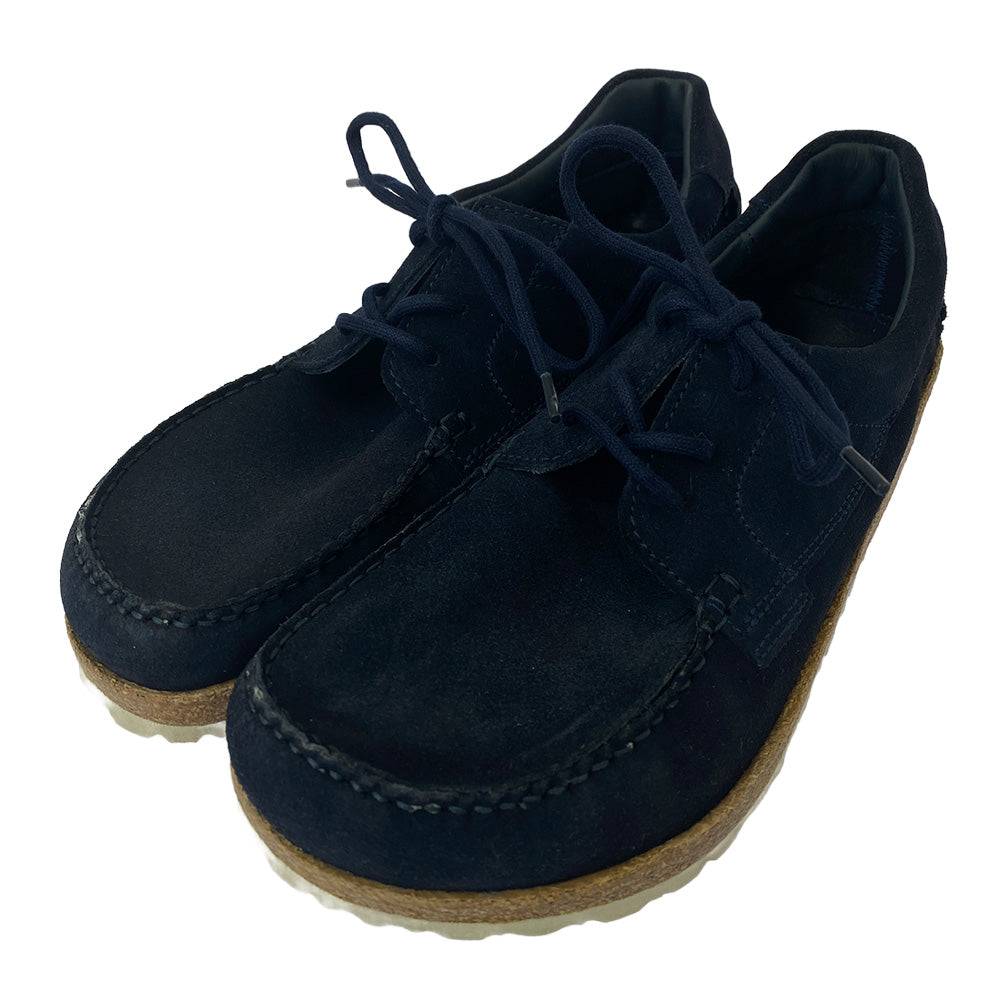 BIRKENSTOCK ビルケンシュトック SACRAMENTO レギュラーフィット コルクソール サクラメント スエード ローカット スニーカー ブラック系 27ｃｍ【美品】【中古】