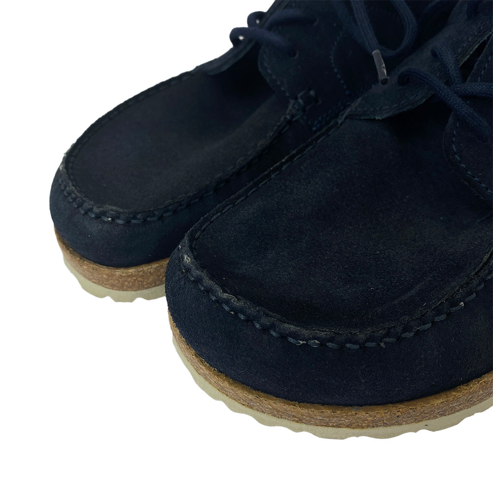 BIRKENSTOCK ビルケンシュトック SACRAMENTO レギュラーフィット コルクソール サクラメント スエード ローカット スニーカー ブラック系 27ｃｍ【美品】【中古】