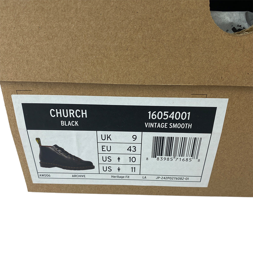 Dr.Martens ドクターマーチン 16054001 CHURCH チャーチ 5ホール ブーツ ブラック系 UK9【新古品】【未使用】【中古】
