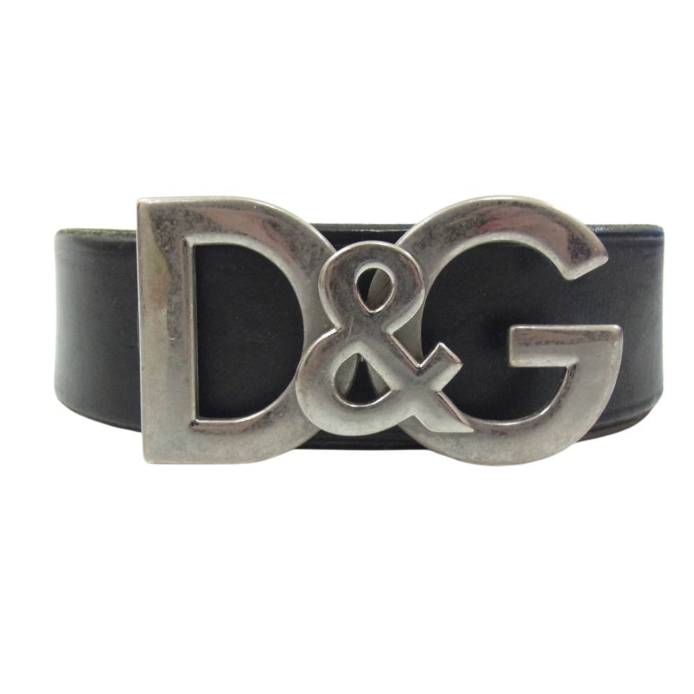 DOLCE&GABBANA ドルチェアンドガッバーナ D&G ロゴ ベルト ブラック系【中古】