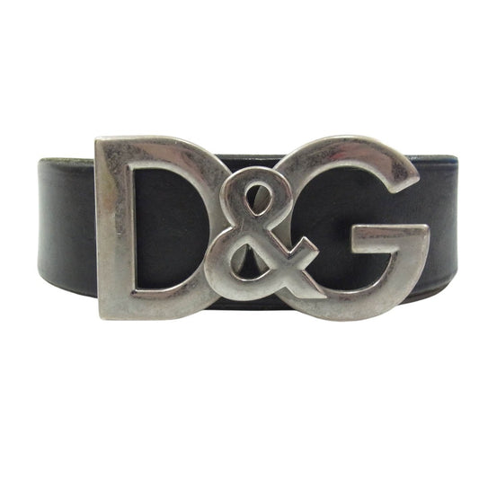 DOLCE&GABBANA ドルチェアンドガッバーナ D&G ロゴ ベルト ブラック系【中古】