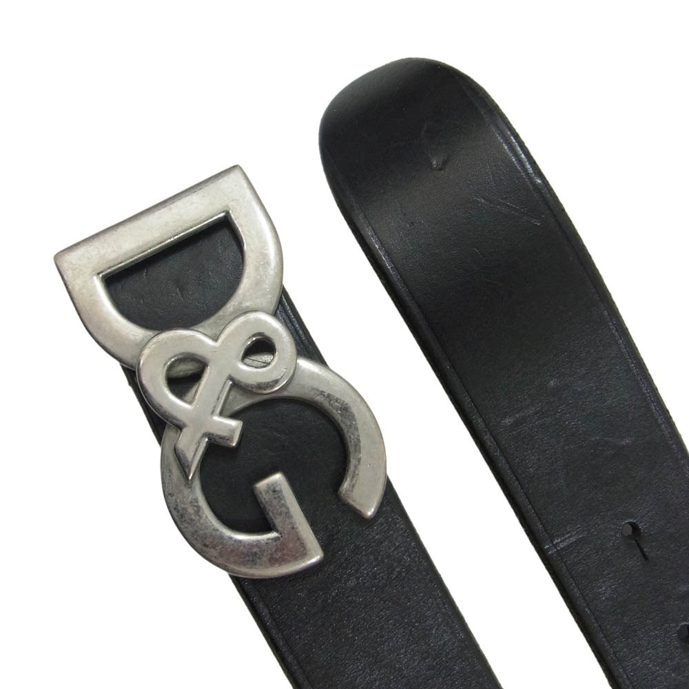 DOLCE&GABBANA ドルチェアンドガッバーナ D&G ロゴ ベルト ブラック系【中古】