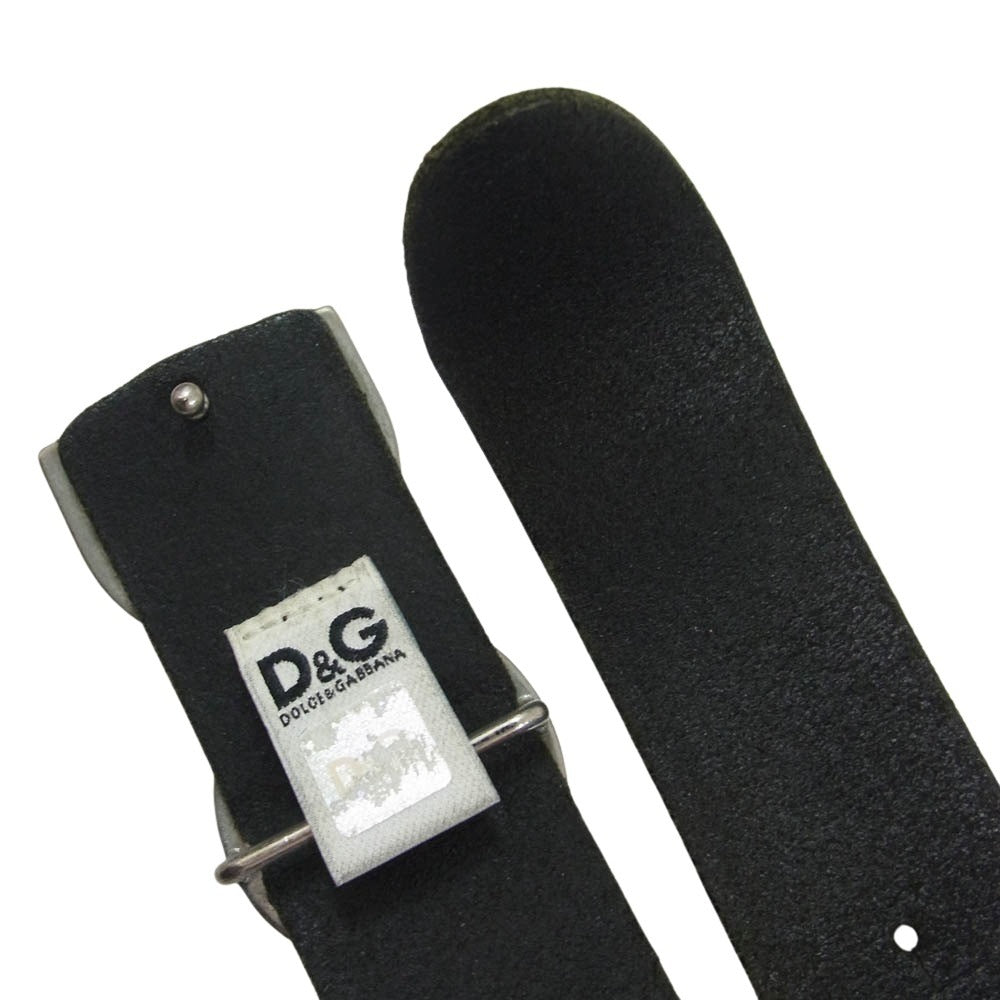 DOLCE&GABBANA ドルチェアンドガッバーナ D&G ロゴ ベルト ブラック系【中古】