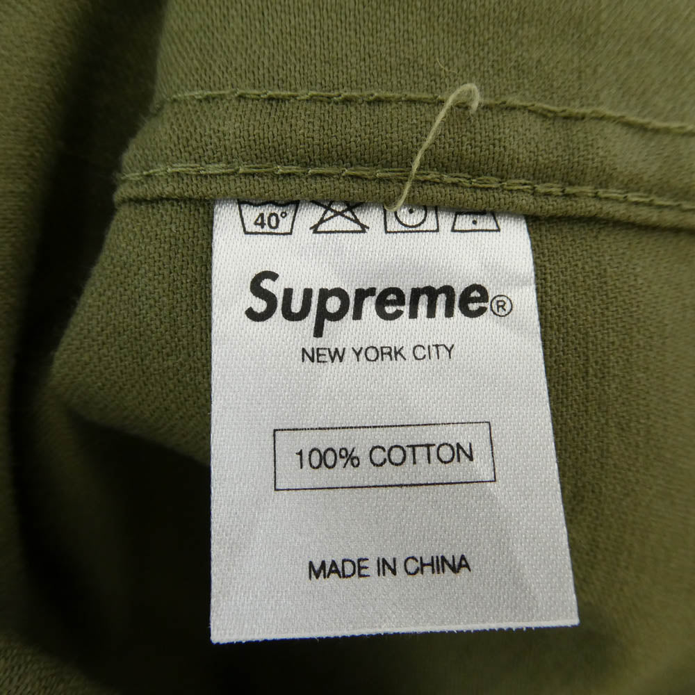 Supreme シュプリーム 13SS Military Nam Shirt ミリタリー ナム 半袖 シャツ カーキ系 L【中古】