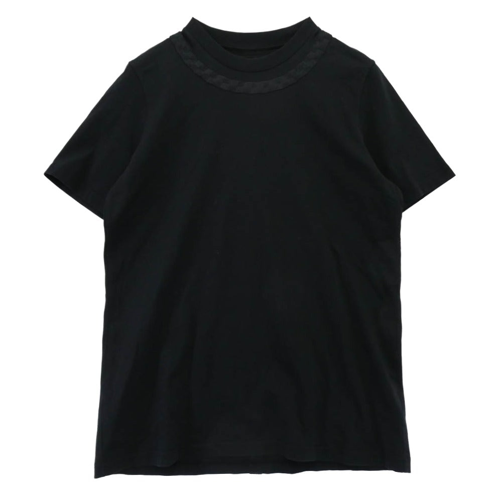 OAMC オーエーエムシー 16SS IO21685 Checked Nacklace Pattern T-Shirt チェック 刺繍 半袖 Tシャツ ブラック系 M【中古】