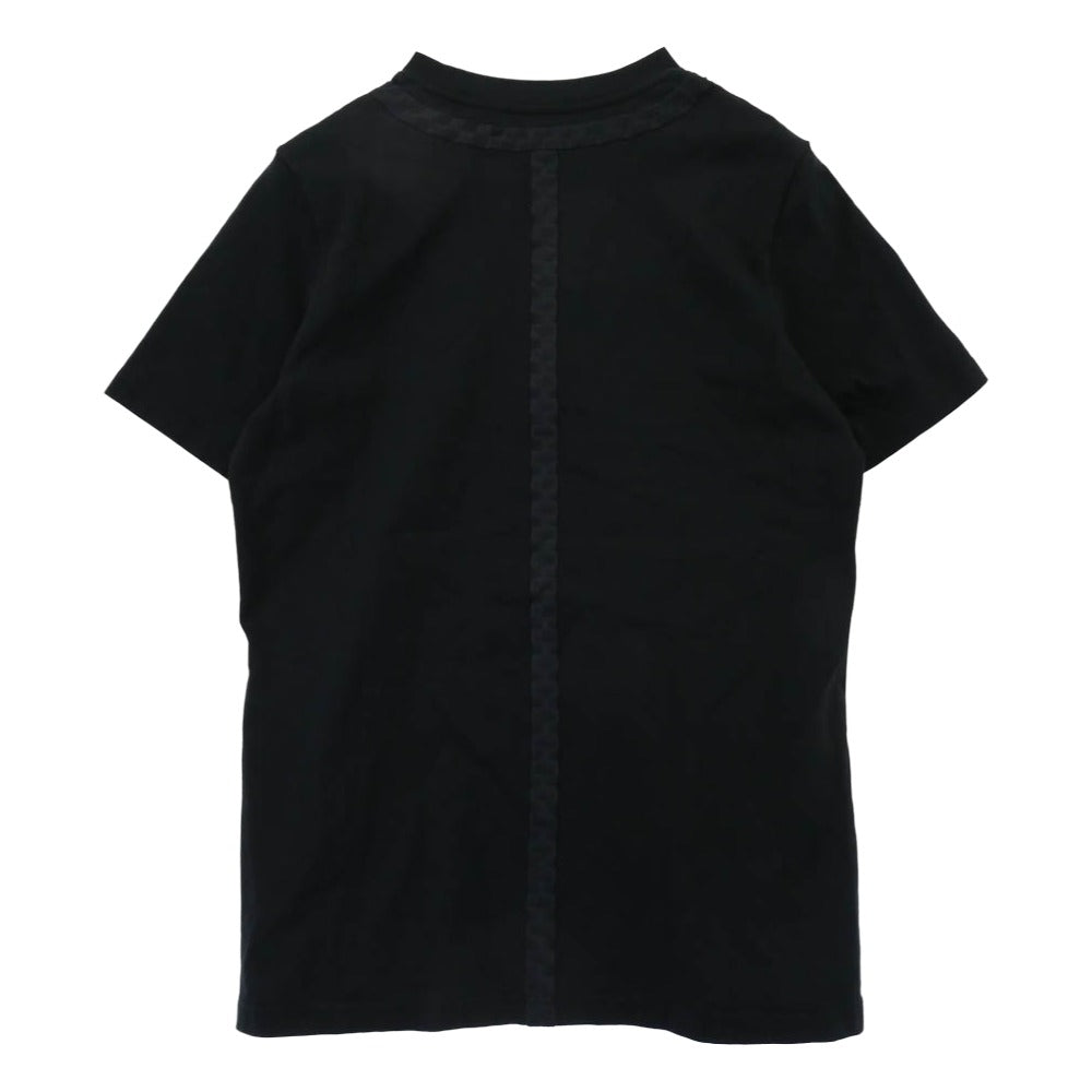 OAMC オーエーエムシー 16SS IO21685 Checked Nacklace Pattern T-Shirt チェック 刺繍 半袖 Tシャツ ブラック系 M【中古】