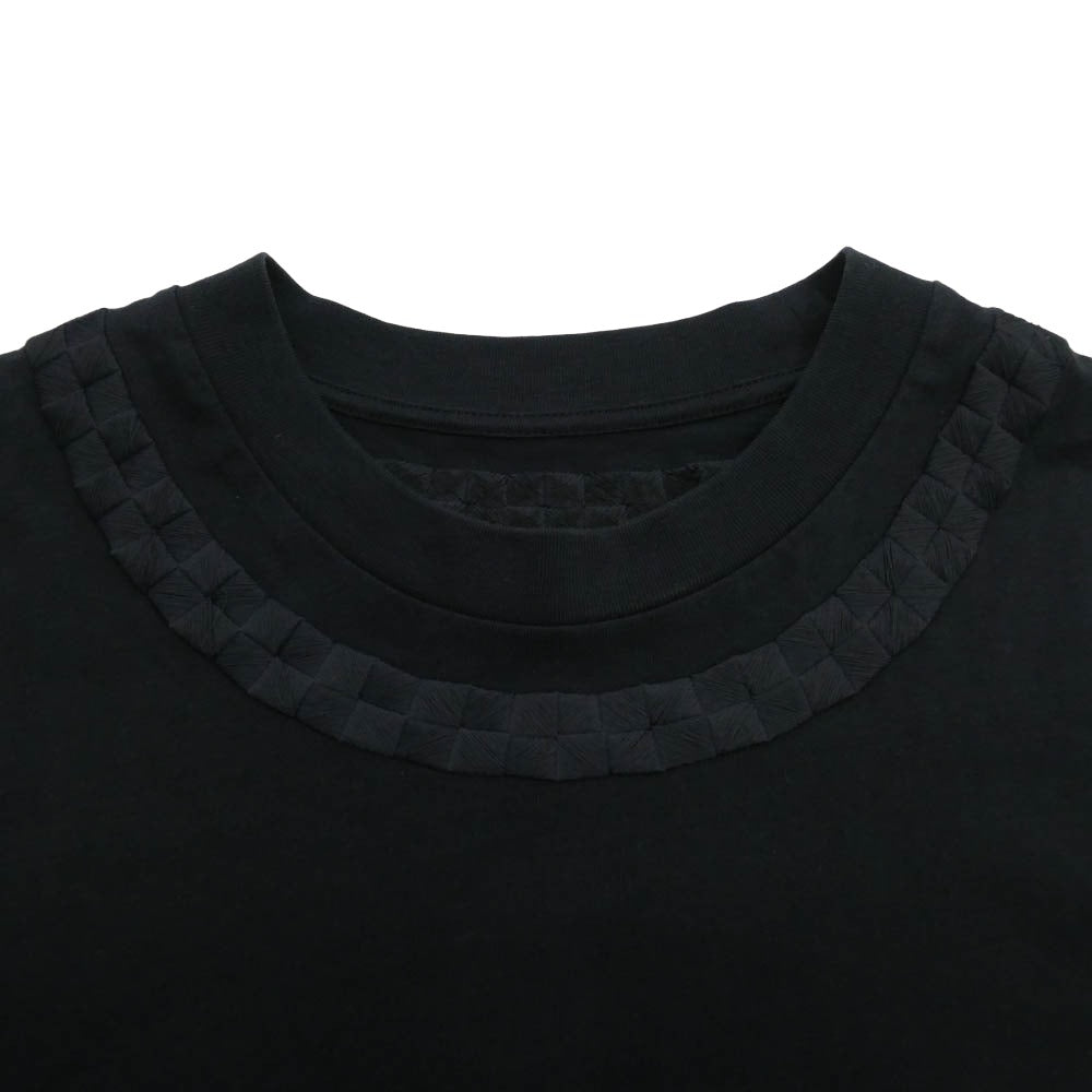 OAMC オーエーエムシー 16SS IO21685 Checked Nacklace Pattern T-Shirt チェック 刺繍 半袖 Tシャツ ブラック系 M【中古】