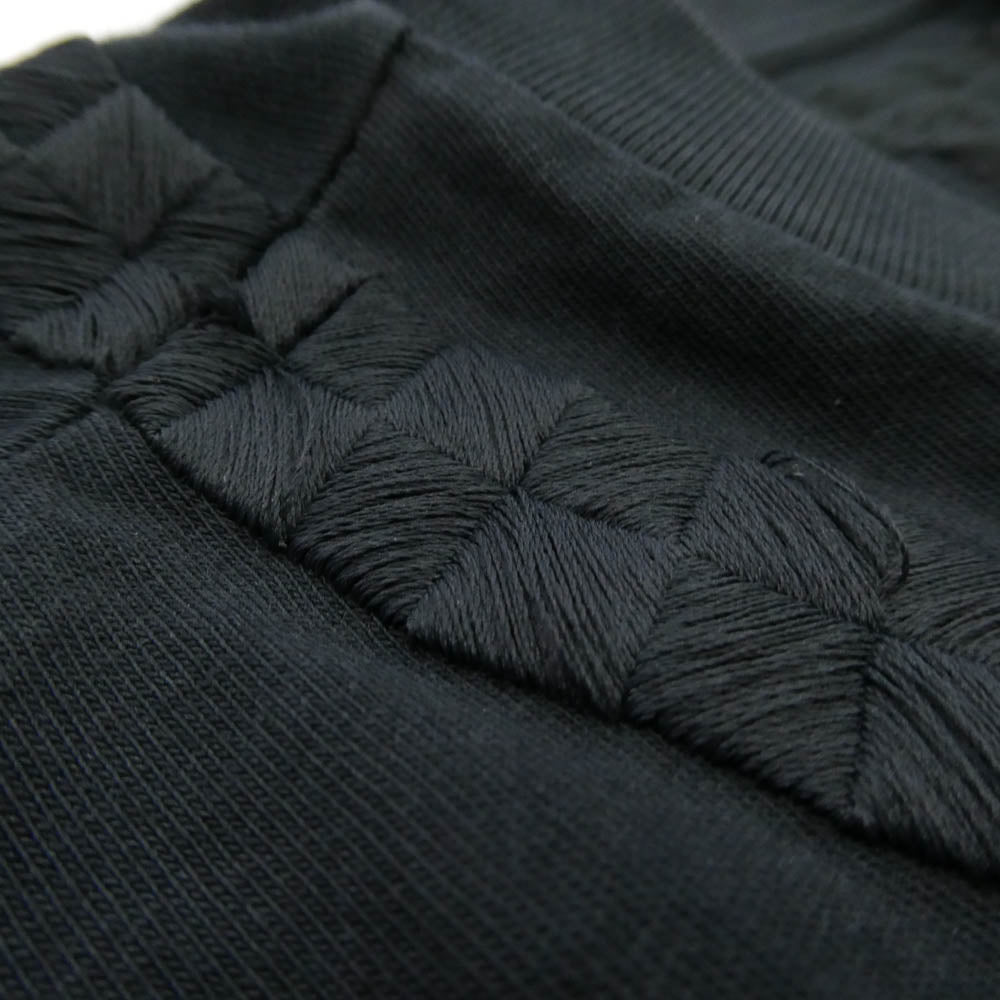 OAMC オーエーエムシー 16SS IO21685 Checked Nacklace Pattern T-Shirt チェック 刺繍 半袖 Tシャツ ブラック系 M【中古】