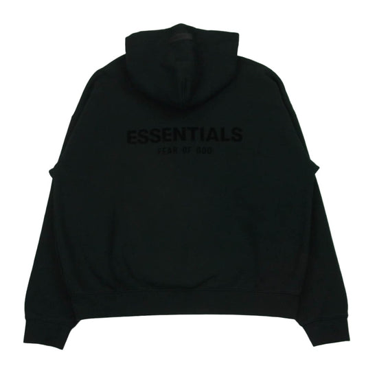 FEAR OF GOD フィアオブゴッド ESSENTIALS エッセンシャルズ ロゴ フーディ プルオーバー スウェット パーカー ブラック系 L【中古】