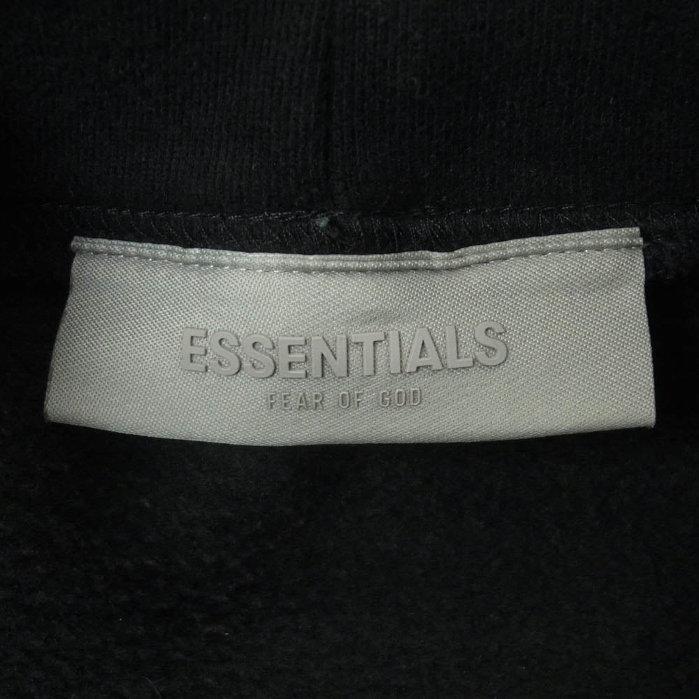 FEAR OF GOD フィアオブゴッド ESSENTIALS エッセンシャルズ ロゴ フーディ プルオーバー スウェット パーカー ブラック系 L【中古】