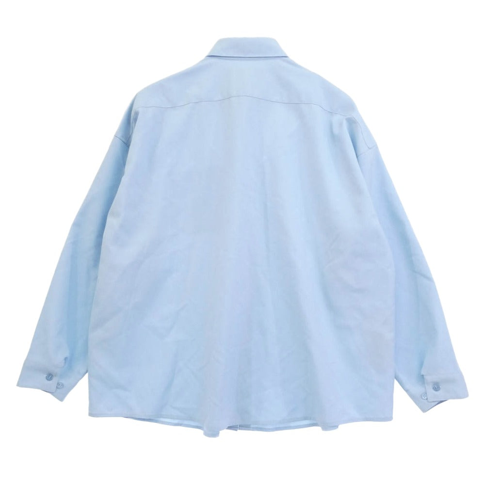 MARNI マルニ 22AW CUMU0061A1 TW839 ウール トロピカル 長袖 シャツ ライトブルー系 50【中古】