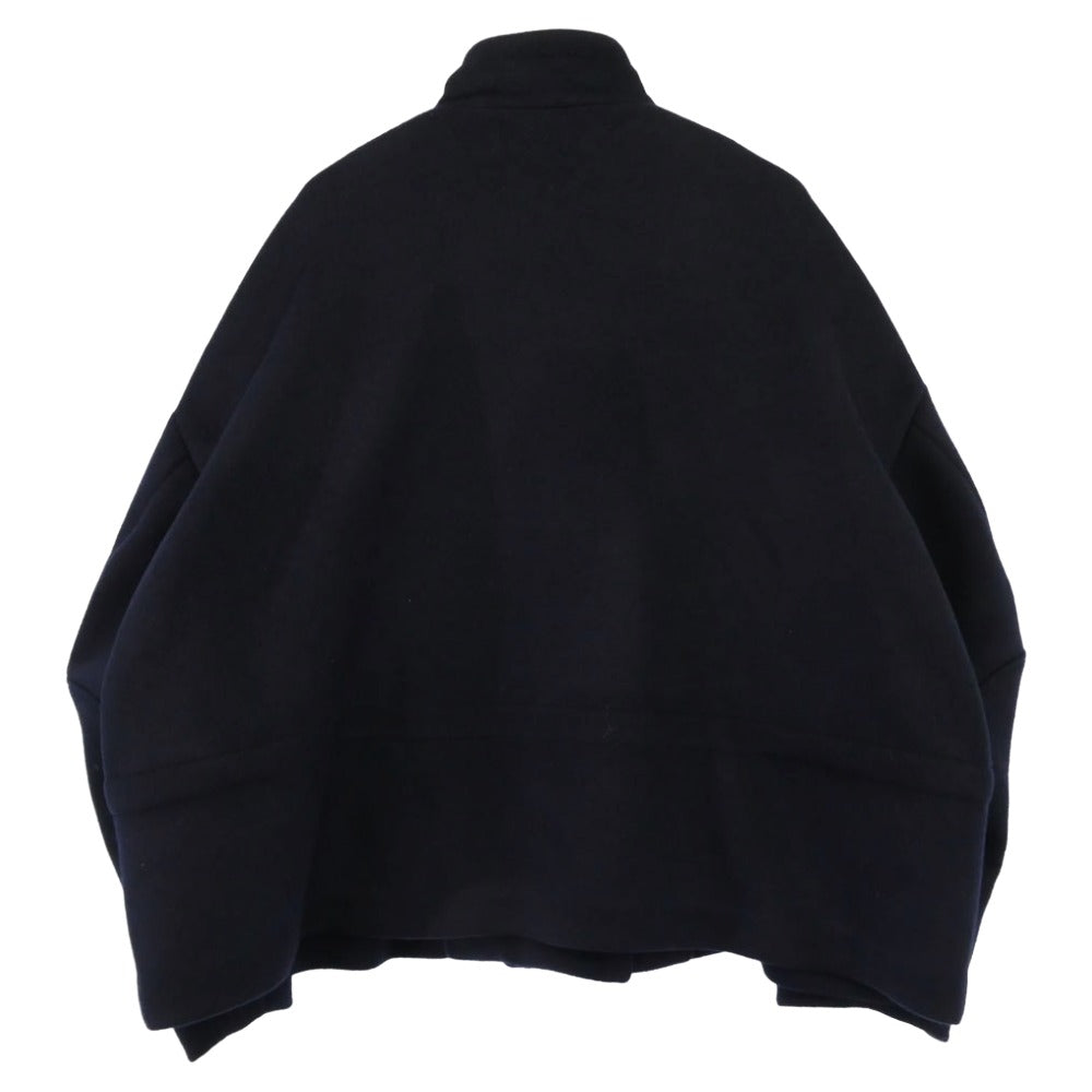ENFOLD エンフォルド 22AW 300FA230-1920 ウール スタンドカラー ショート コート ネイビー系 38【中古】