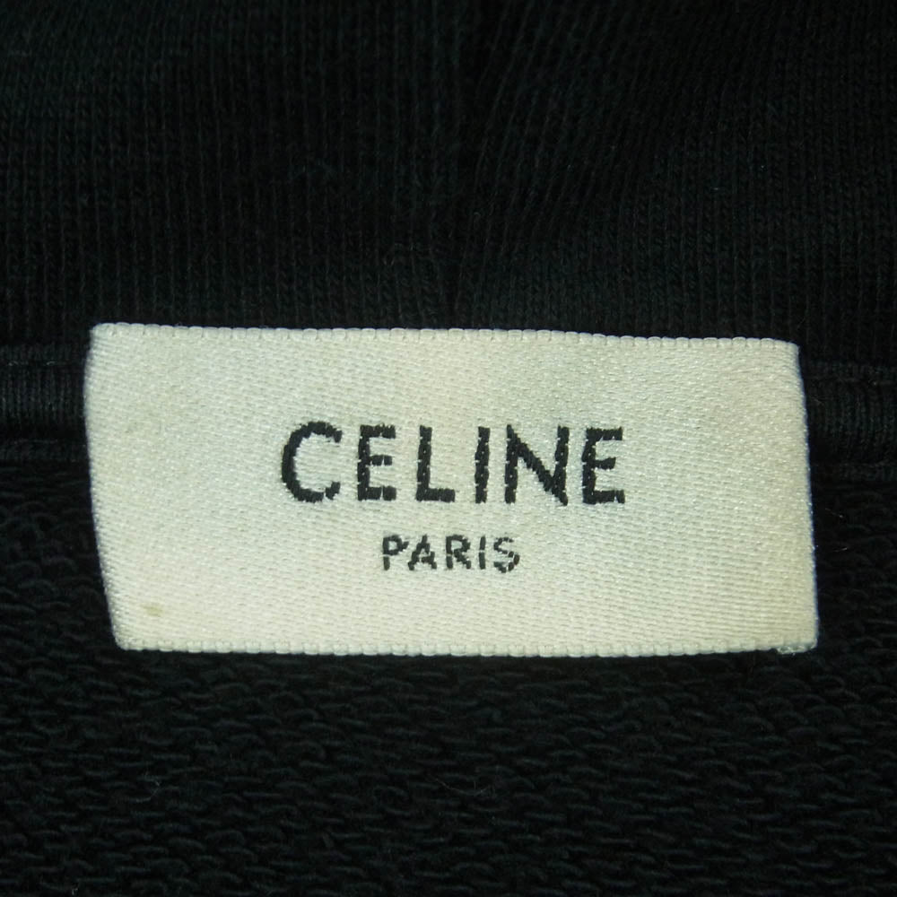 CELINE セリーヌ 2Y005798I バックプリント フーディ プルオーバー スウェット パーカー ブラック系 XL【中古】