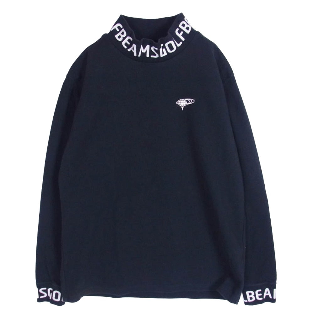 BEAMS ビームス GOLF ゴルフ ロゴ タートルネック カットソー ブラック系 XL【中古】