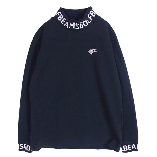 BEAMS ビームス GOLF ゴルフ ロゴ タートルネック カットソー ブラック系 XL【中古】