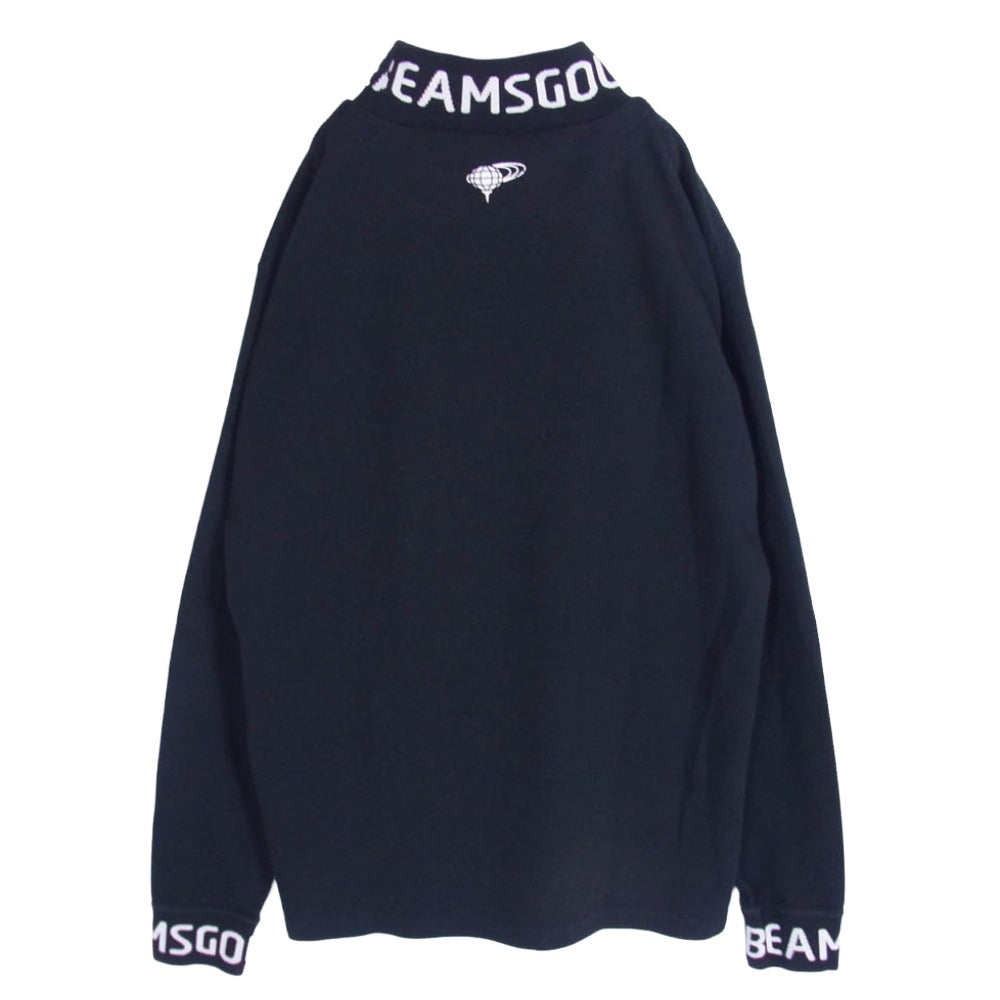 BEAMS ビームス GOLF ゴルフ ロゴ タートルネック カットソー ブラック系 XL【中古】
