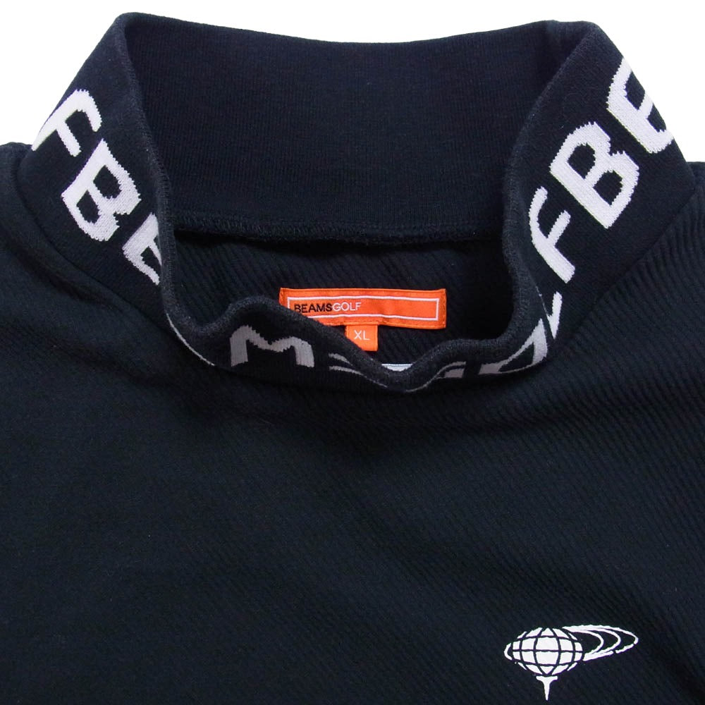 BEAMS ビームス GOLF ゴルフ ロゴ タートルネック カットソー ブラック系 XL【中古】